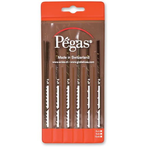 Pegas Scroll Saw Blade Mixed Pack 18 Blades