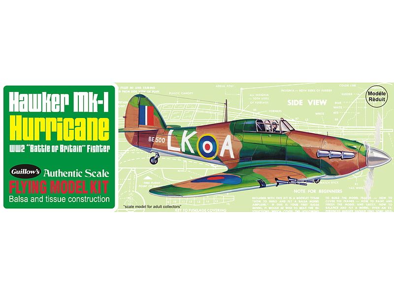 Guillows 1/32 Scale Hawker Hurricane Mk1 Balsa Model Kit