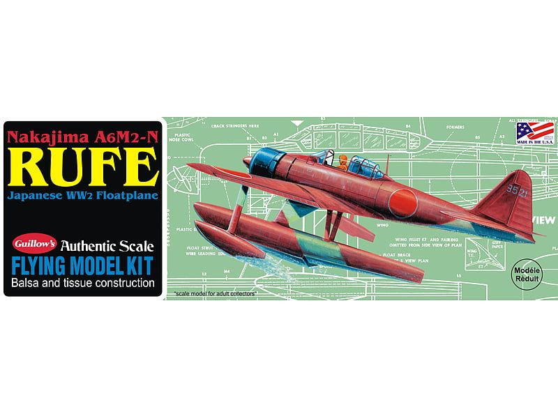 Guillows 1/30 Scale Nakijima Rufe Balsa Model Kit