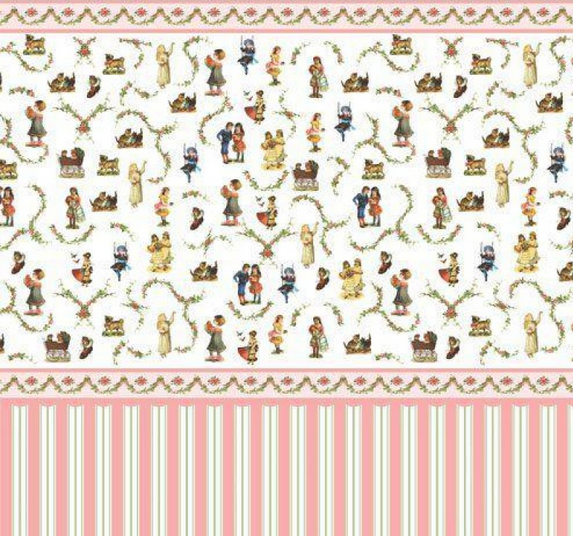 Victorian Nursery Wallpaper for 12th Scale Dolls House