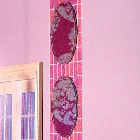Small Round Mirrors, 2 pcs for 12th Scale Dolls House