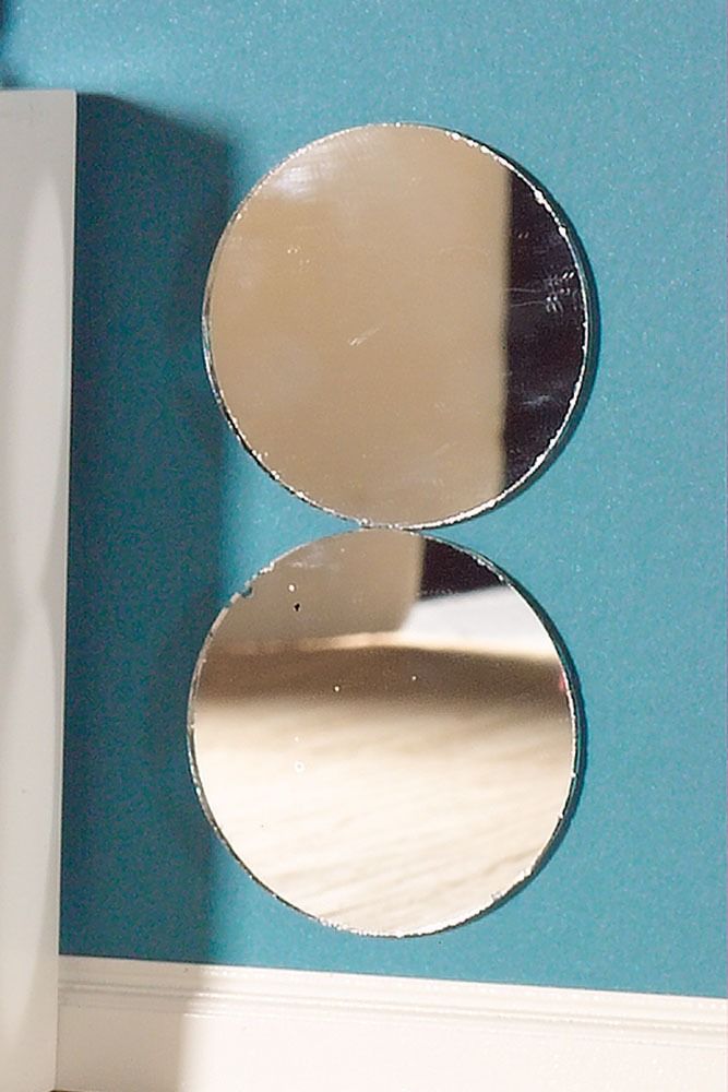 Small Round Mirrors, 2 pcs for 12th Scale Dolls House