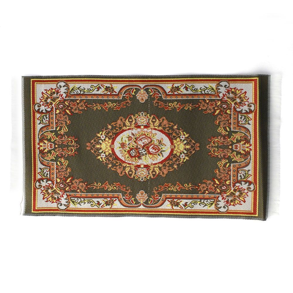 Green Victoria Rug for 12th Scale Dolls House