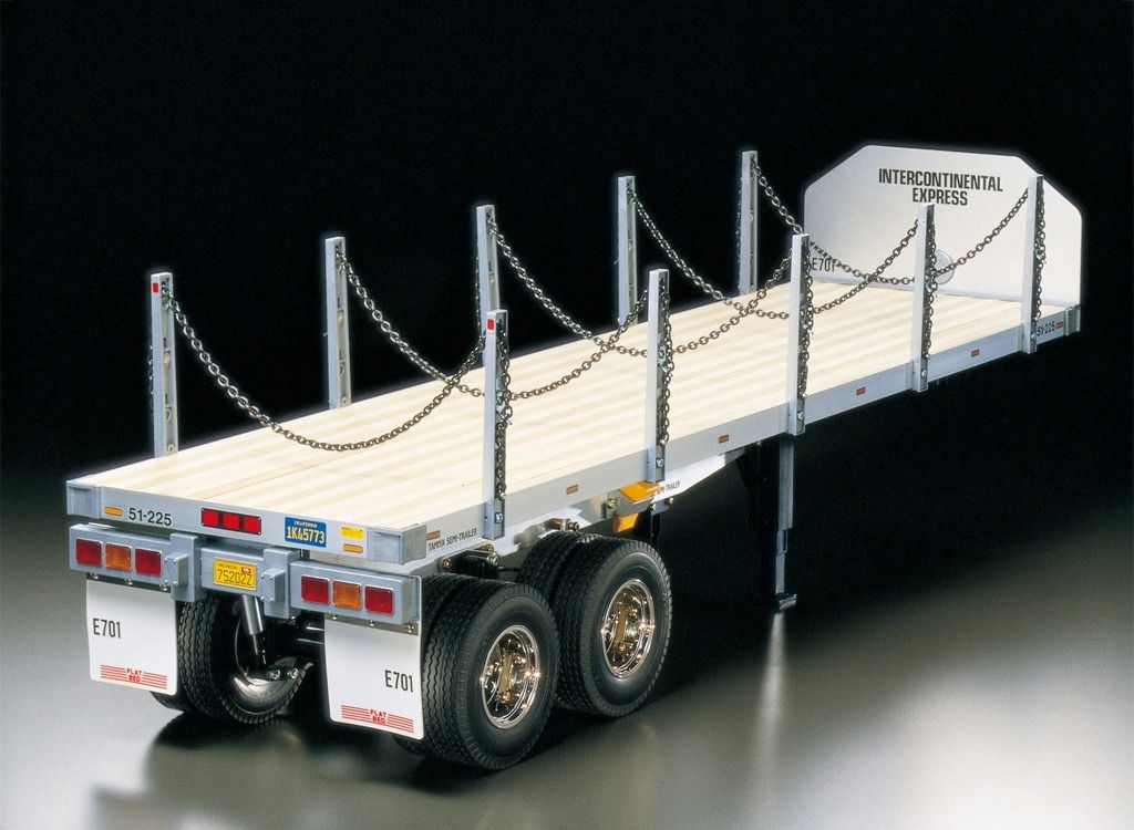 Tamiya 1/14 Scale Flat Bed Semi-Trailer Model Kit