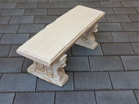 Stone Garden Seat for 12th Scale Dolls House
