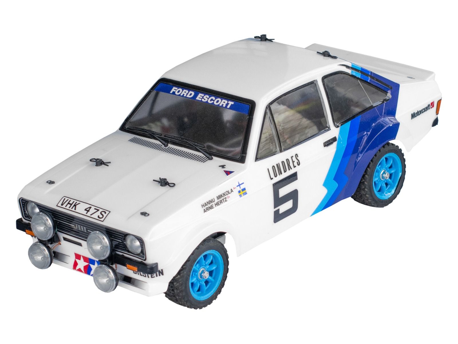 Tamiya 1/10 Scale RC Ford Escort Mk II Rally Model Kit & Radio Pack