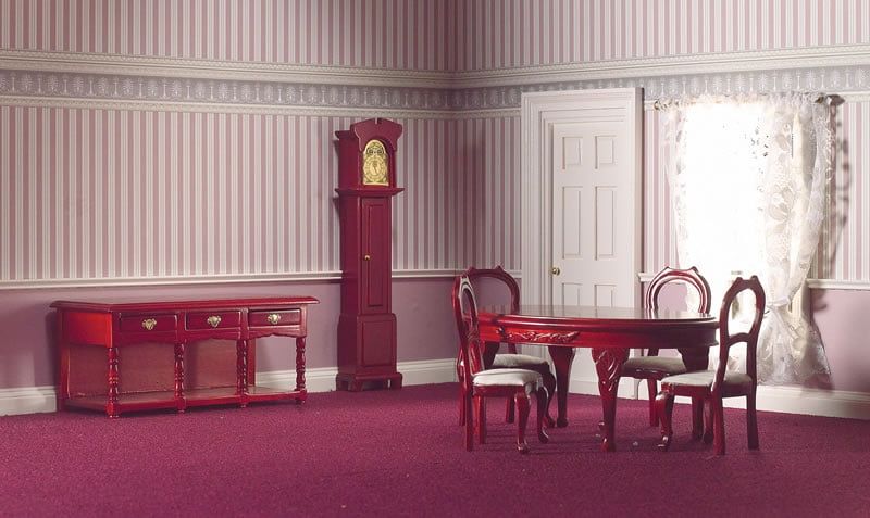 7 Piece Traditional Dining Room Set for 12th Scale Dolls House
