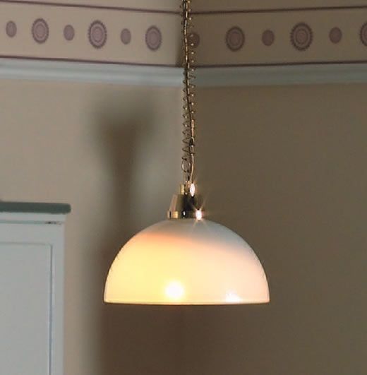 12V Rise and Fall Domed Ceiling Light for 12th Scale Dolls House