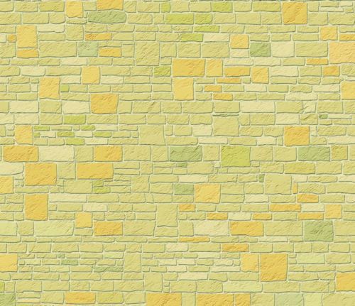 Yellow Cotswold Stone External Wallpaper for 12th Scale Dolls House