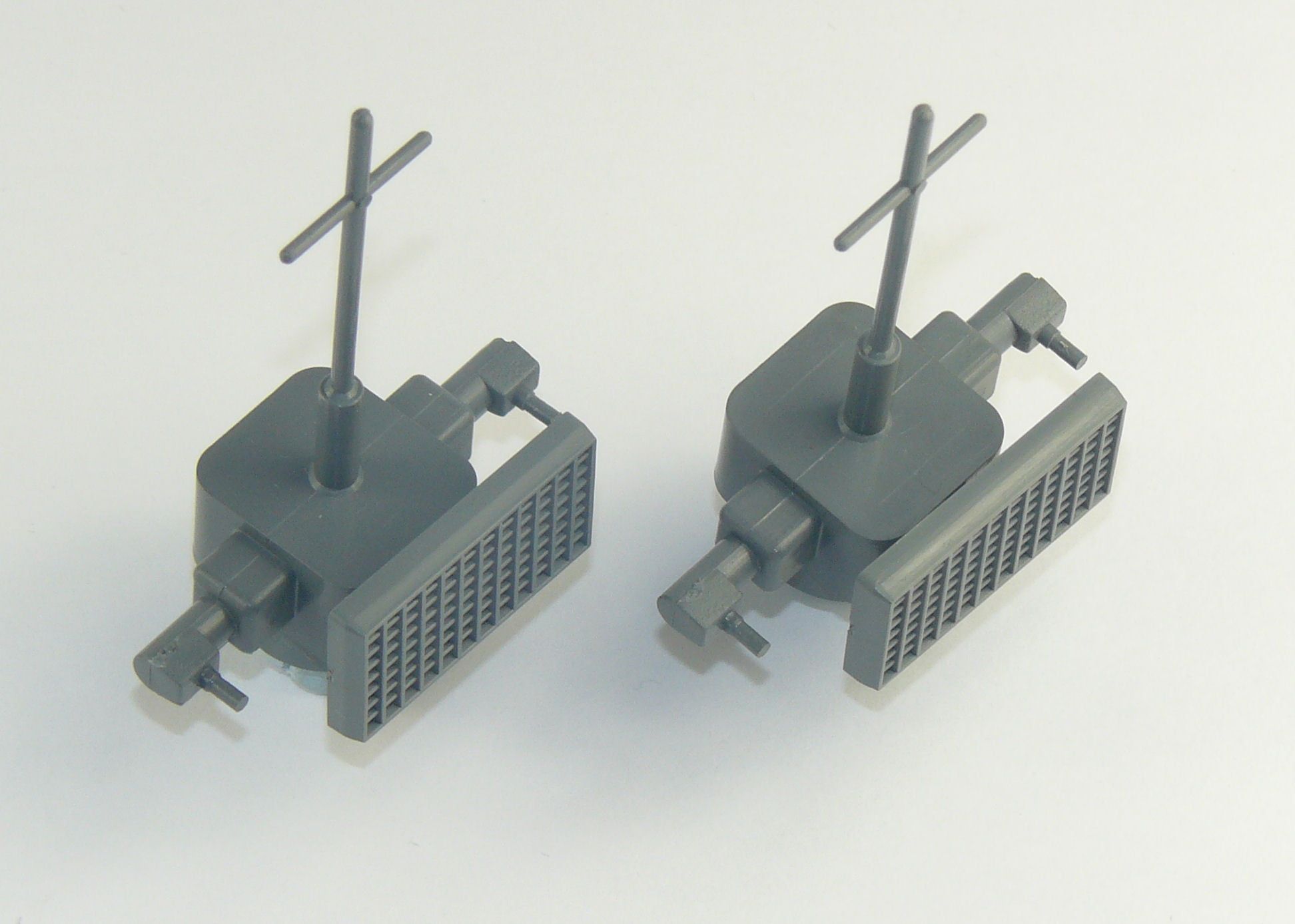 Radar and Range Finder 39 x 45mm Pack of 2 - for Scale Model Ship Kits