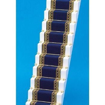 Navy and Gold Edged Stair Carpet for 12th Scale Dolls House