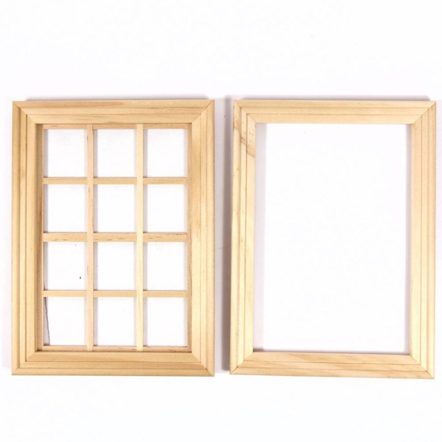 Medium Wooden Window for 12th Scale Dolls House