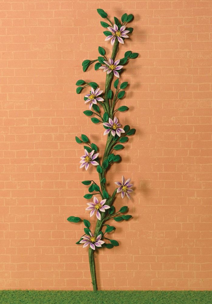 Climbing White & Purple Clematis for 12th Scale Dolls House