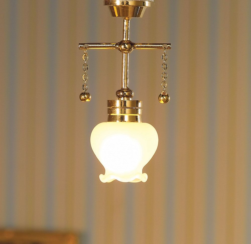 12V Victorian Style Ceiling Hanging Light for 12th Scale Dolls House
