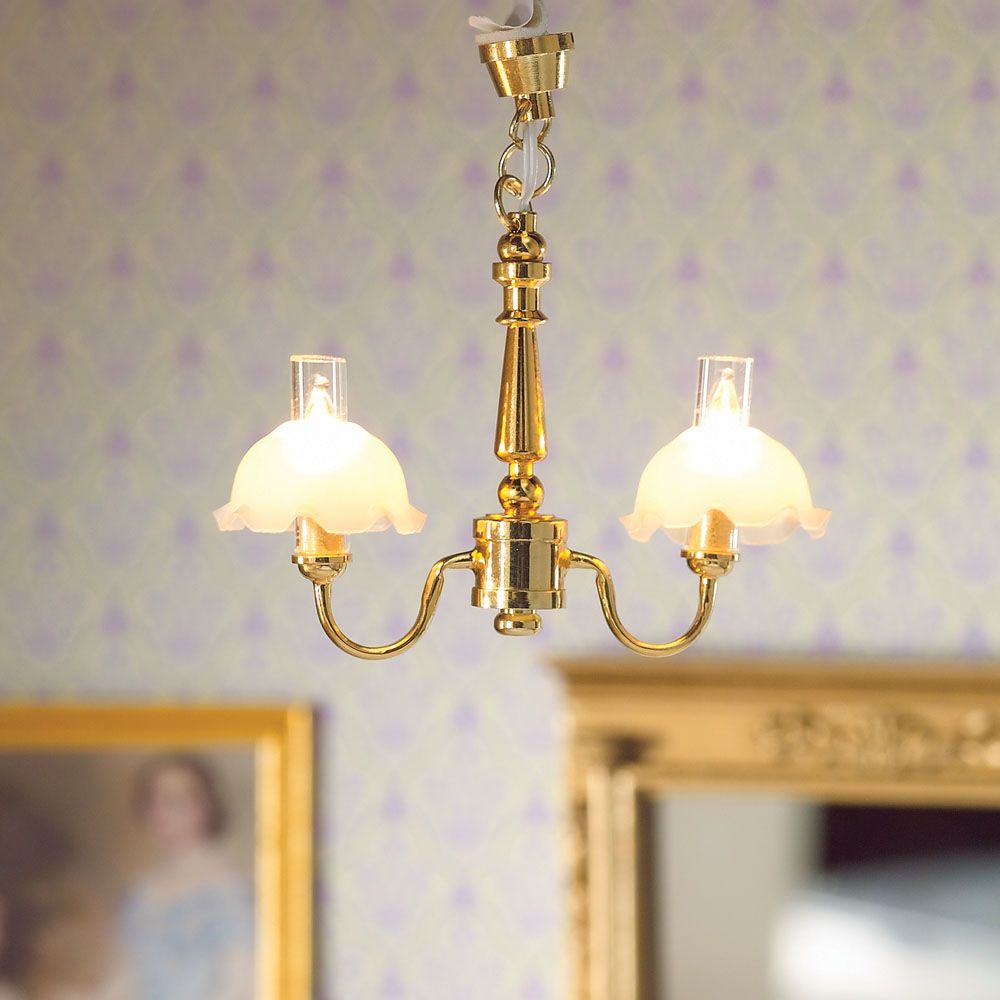 12V Double Hanging Light for 12th Scale Dolls House