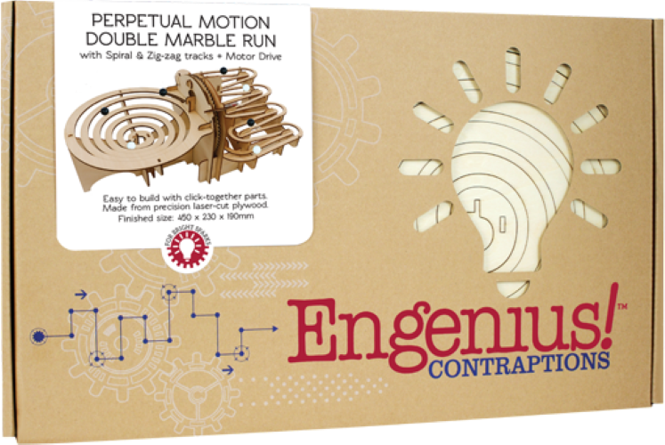 Cheatwell Engenius: Double Marble Run Wooden Model Kit