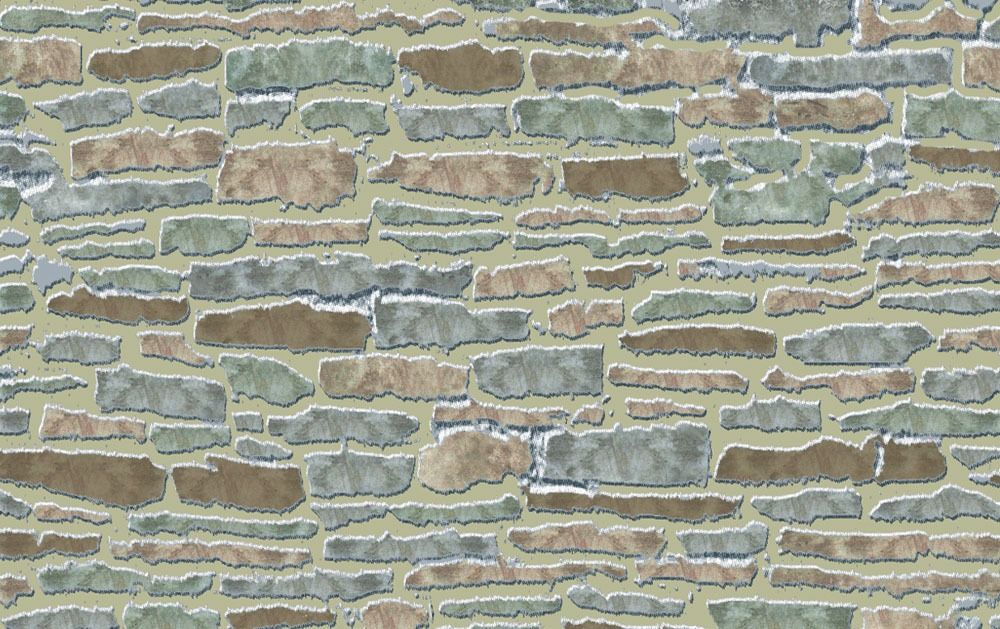 Country Stone External Wallpaper for 12th Scale Dolls House