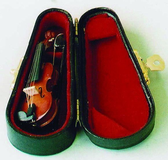 Violin in Black Case for 12th Scale Dolls House