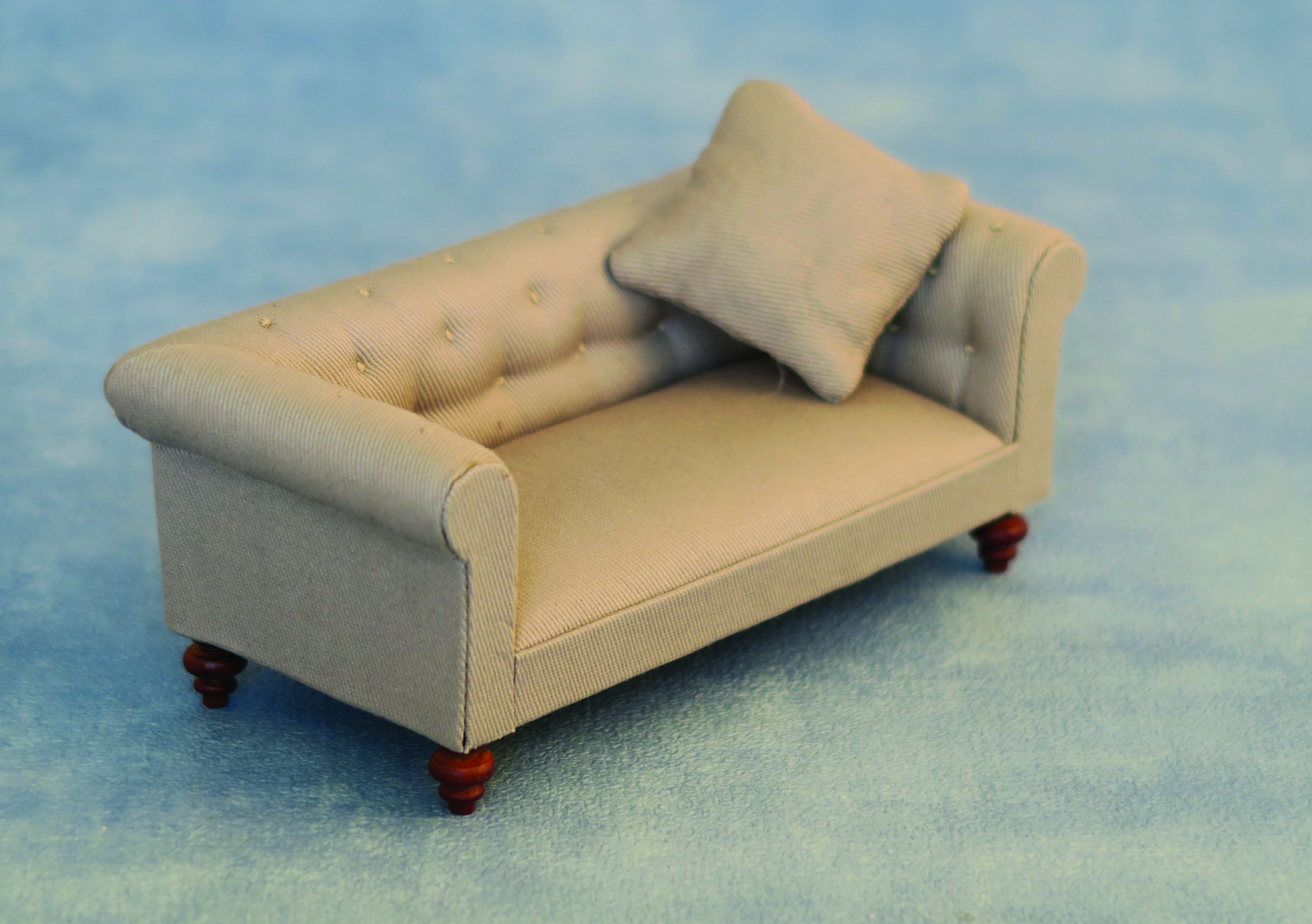 Modern Grey Sofa (2 Seater) for 12th Scale Dolls House