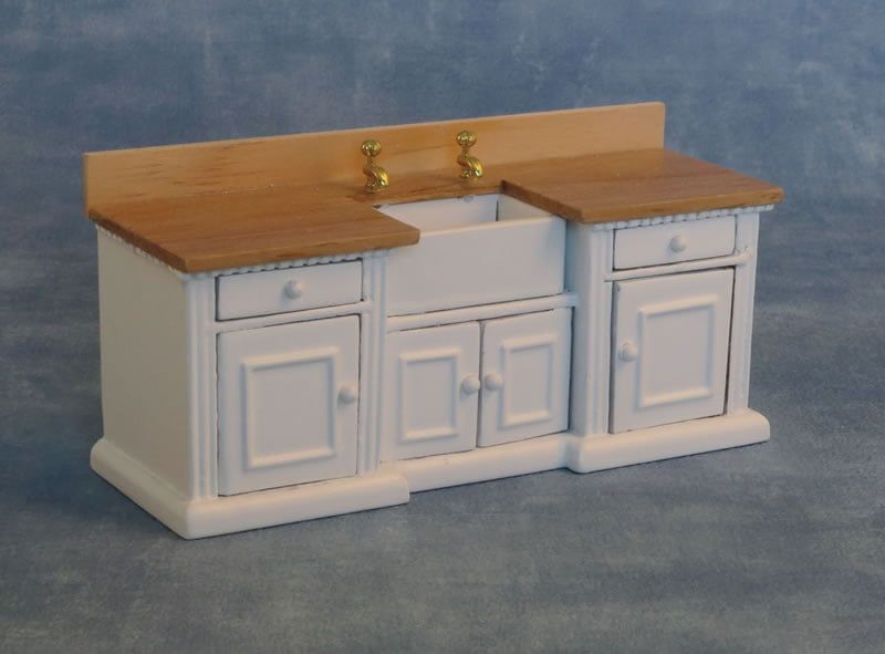 Shaker Style 'Smallbone' Sink Unit for 12th Scale Dolls House