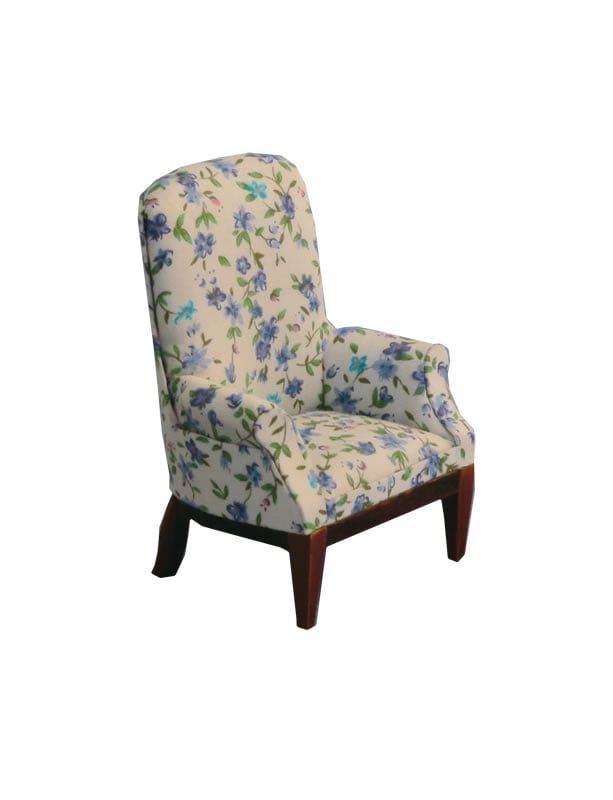 Floral Fireside Chair for 12th Scale Dolls House