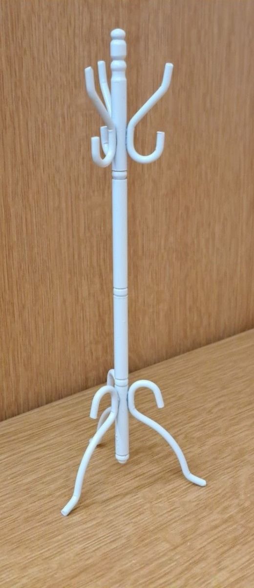 White Hat Stand for 12th Scale Dolls House