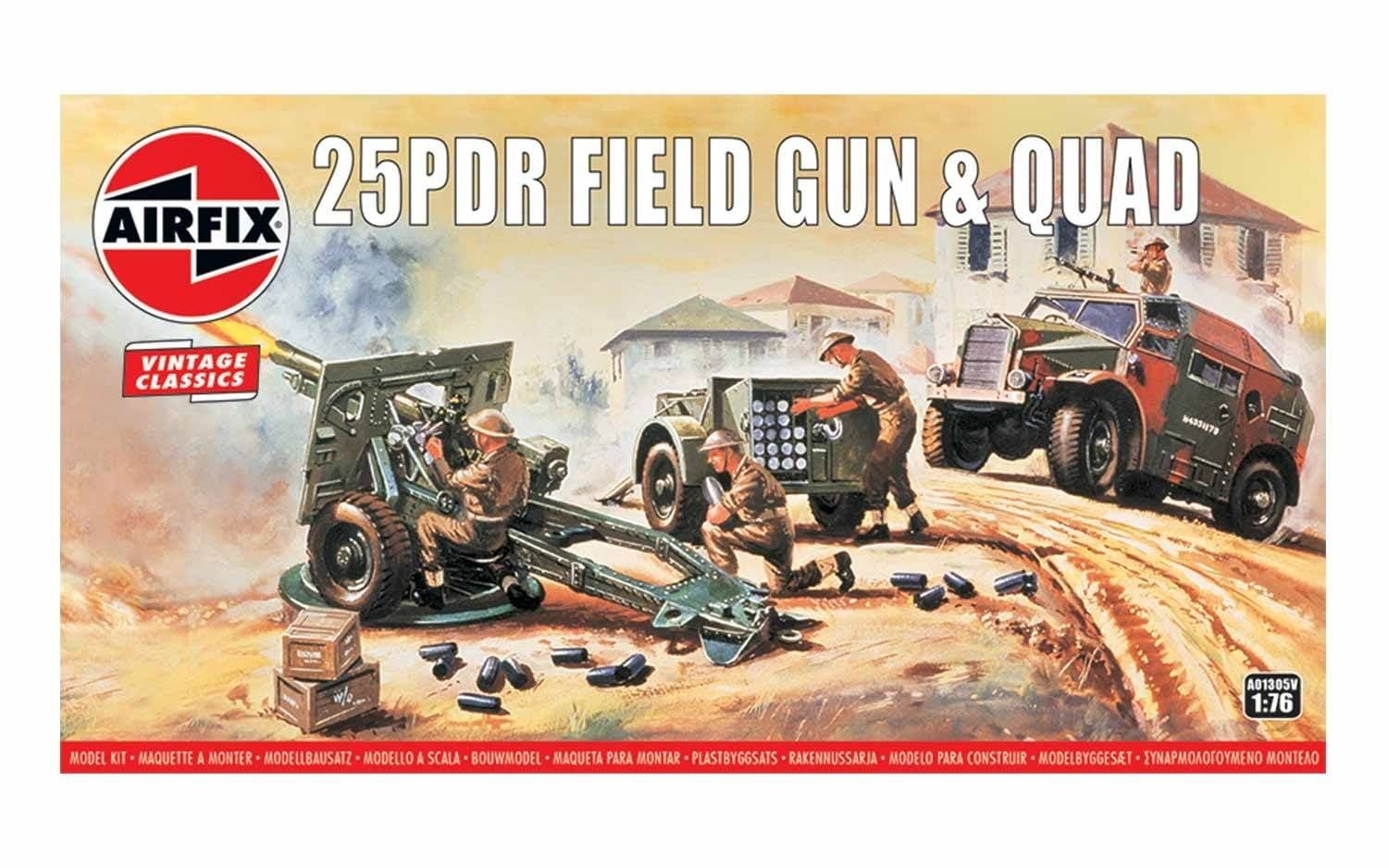Airfix 1/76 Scale 25pdr Field Gun Model Kit