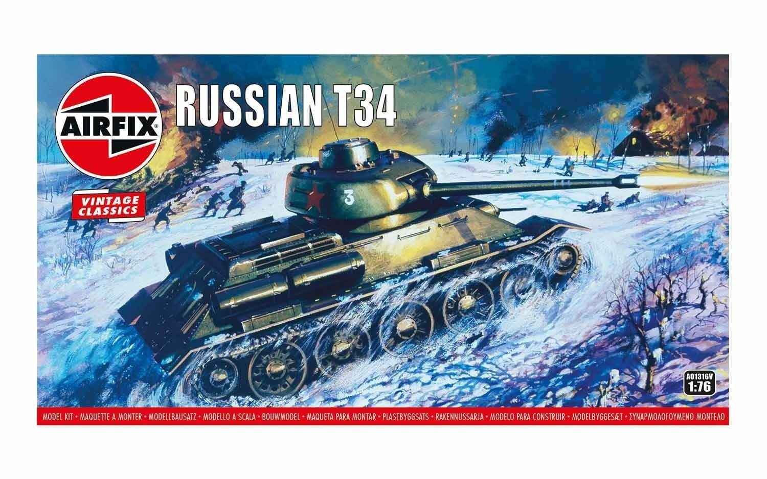 Airfix 1/76 Scale Russian T34 Model Kit
