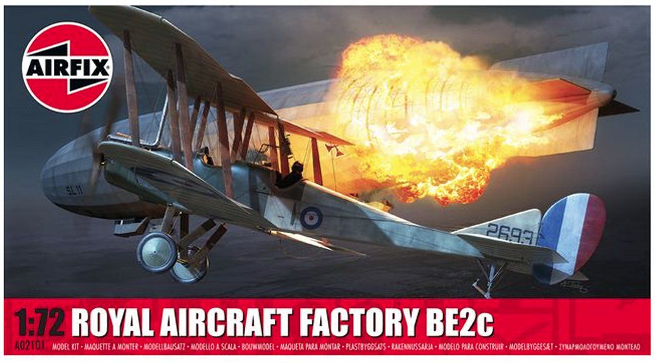 Airfix 1/72 Scale Royal Aircraft Factory BE2c Model Kit