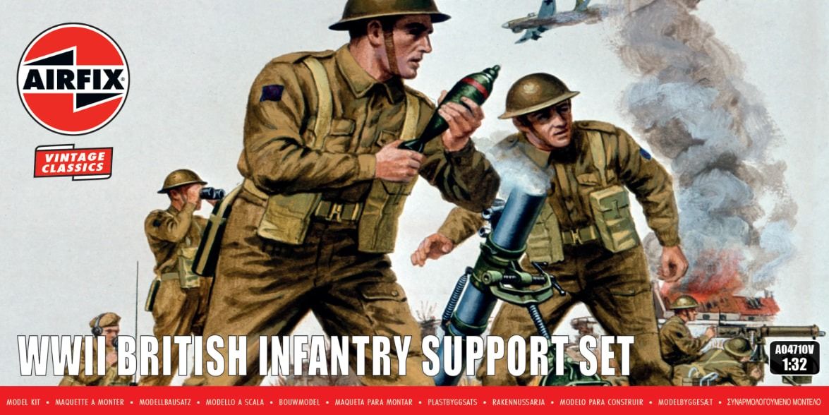 Airfix 1/32 Scale WWII British Infantry Support Set Model Kit