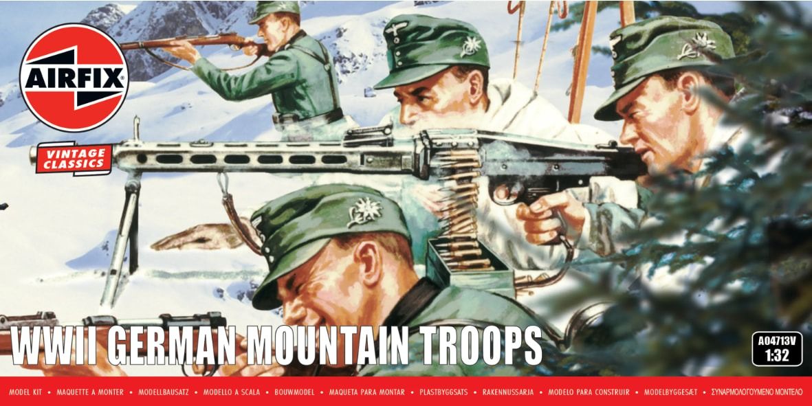 Airfix 1/32 Scale WWII German Mountain Troops Model Kit
