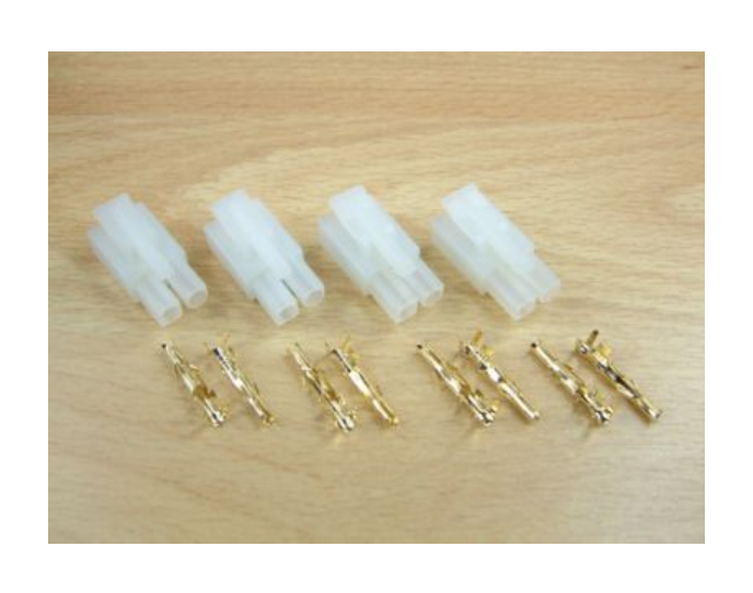 Tamiya Style Charging Plugs with Gold Pins Pack of 4