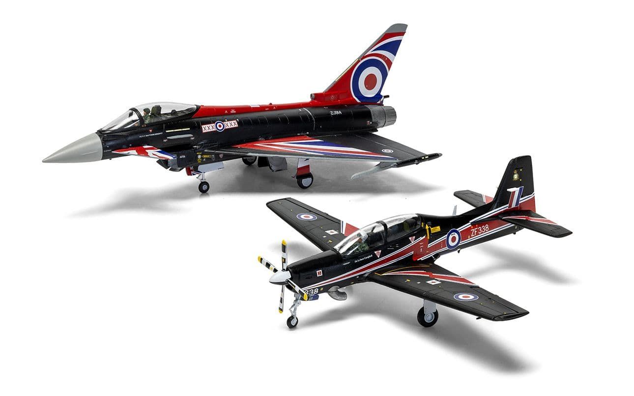 Airfix 1/72 Scale Douglas Eurofighter Typhoon FGR.4 "Blackjack" & Shorts Tucano T.1 - Twin Pack Model Kit