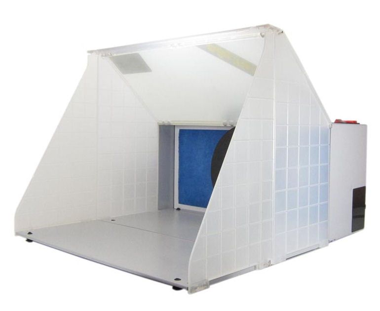 Portable Airbrush Spray Booth with Turntable and Extractor Fan
