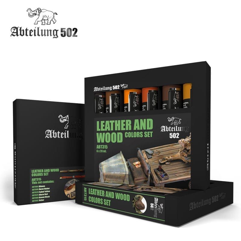 AK Interactive Leather and Wood Colours Set