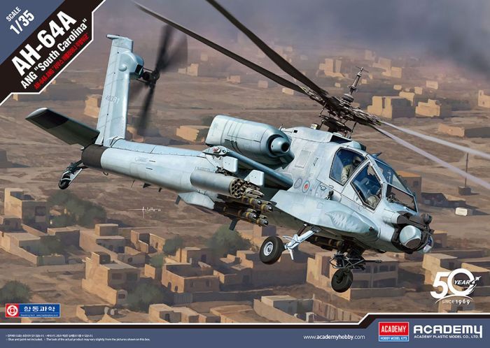 Academy 1/35 Scale Hughes AH-64A ANG 'South Carolina' Model Kit