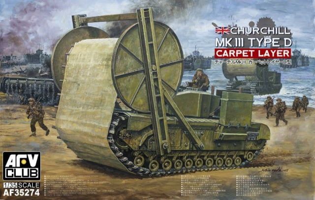 AFV Club 1/35 Scale Churchill MK.III Type D Carpet Layer Model Kit