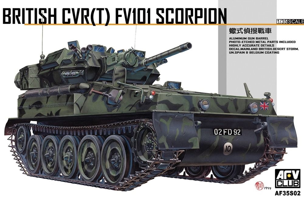 AFV Club 1/35 Scale British CVR(T) FV101 Scorpion Model Kit