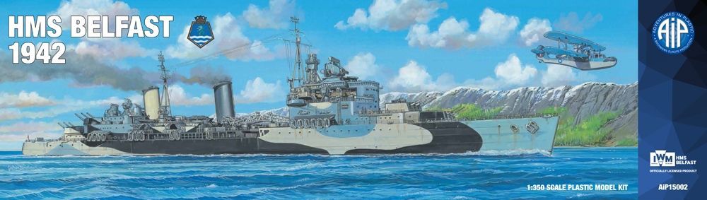 Adventures In Plastic 1/350 Scale HMS Belfast 1942 Royal Navy Cruiser Model Kit