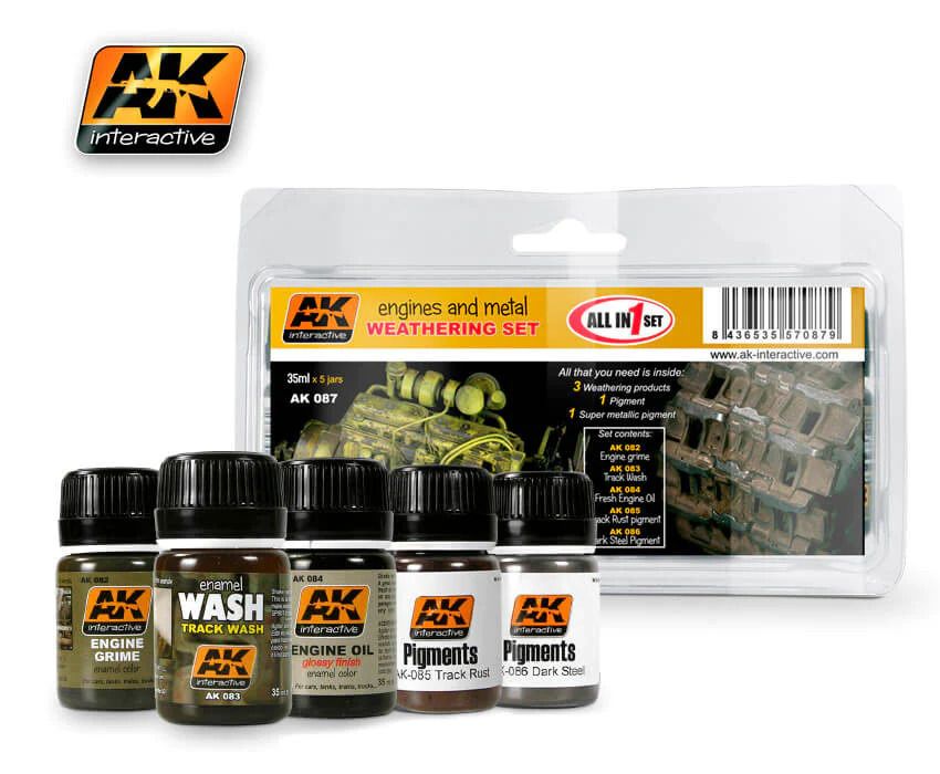 AK Interactive Engines and Metal Weathering Set