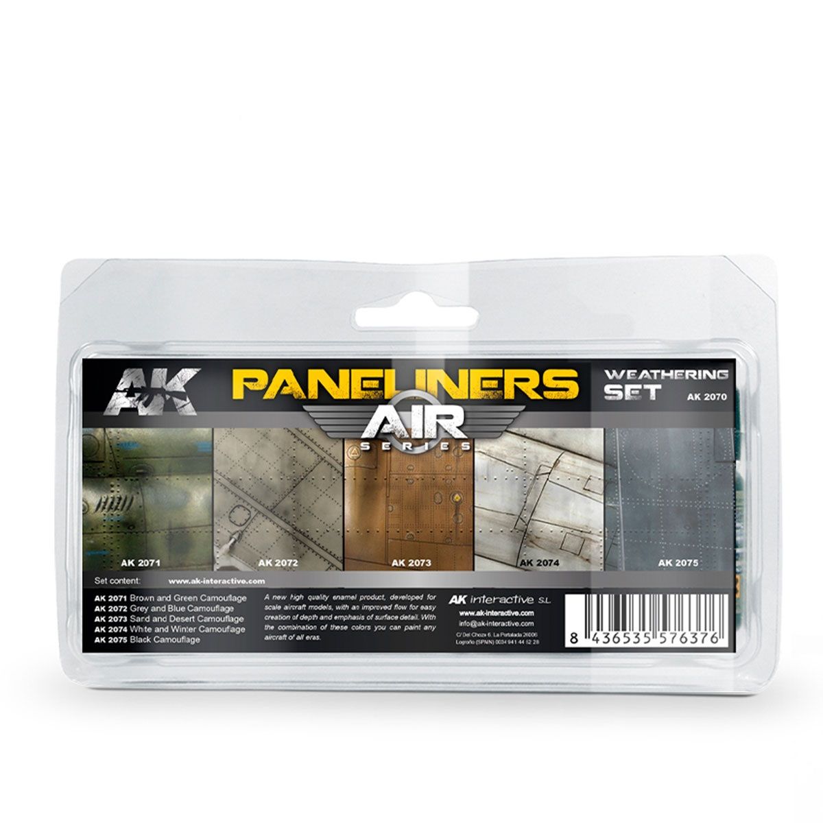 AK Interactive Paneliners Weathering Set Combo