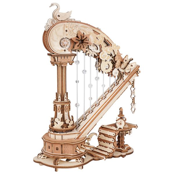 ROKR Magic Harp Music Box Wooden Model Kit
