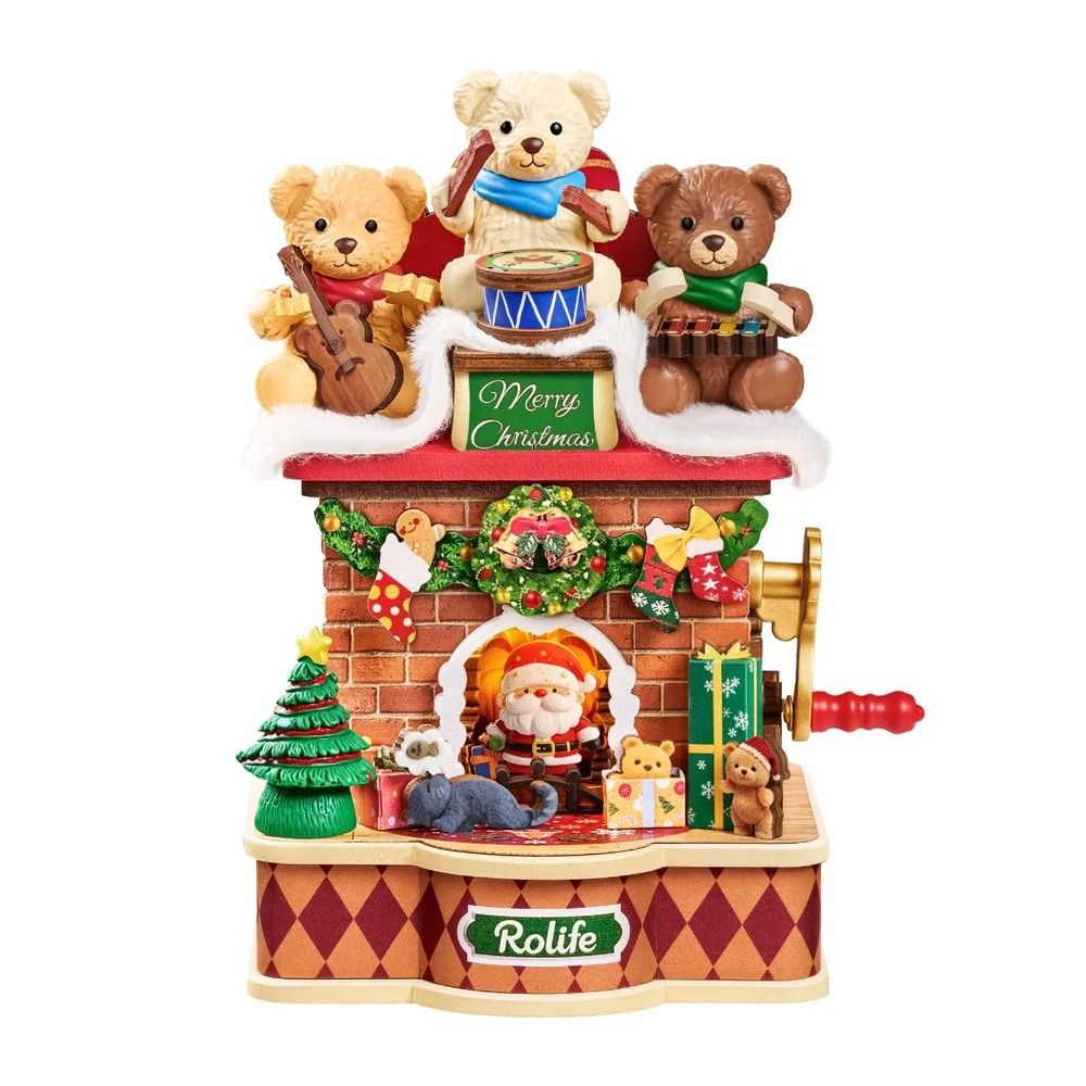 Rolife Fireside Music Night Music Box Wooden Model Kit