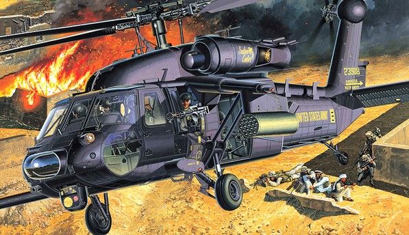 Academy 1/35 Scale Sikorsky AH-60L DAP Black Hawk Plastic Model Kit