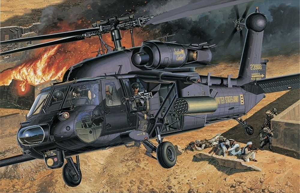 Academy 1/35 Scale Sikorsky AH-60L DAP Black Hawk Plastic Model Kit