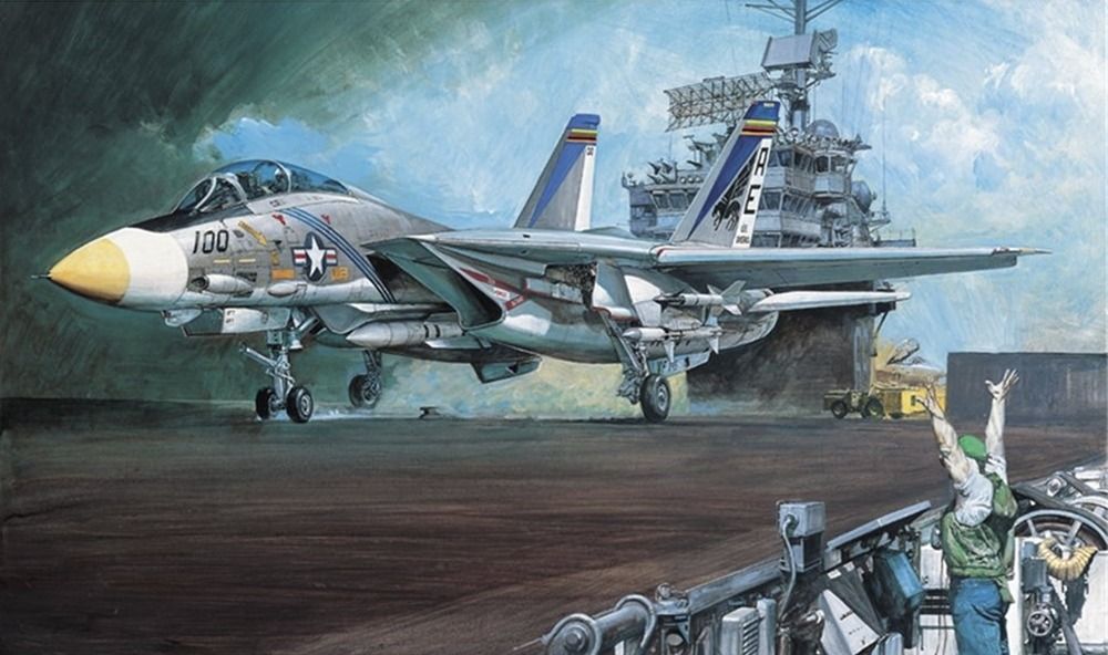 Academy 1/48 Scale US Navy F-14A Tomcat Model Kit