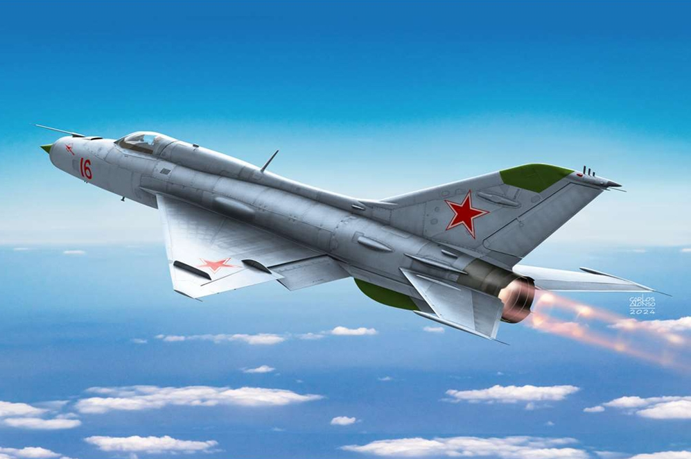 Academy 1/48 Scale Russian Air Force MiG-21PF Fishbed-D Fighter Model Kit