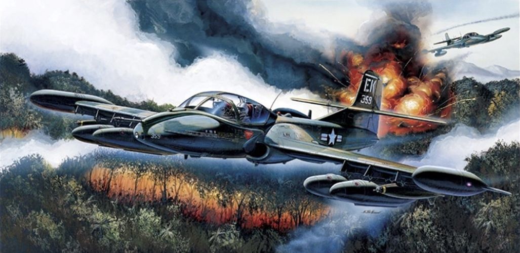 Academy 1/72 Scale US Army A-37B Dragonfly Light Attack Aircraft Model Kit
