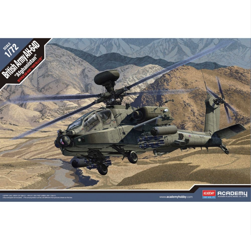 Academy 1/72 Scale British Army AH-64D Afghanistan Helicopter Model Kit