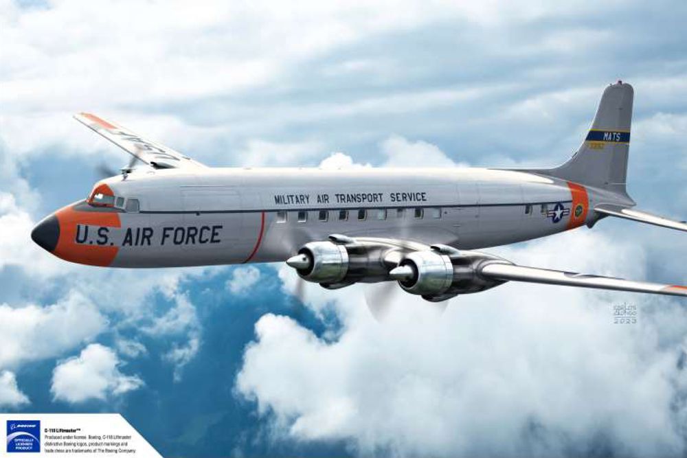 Academy 1/144 Scale USAF C-118 Liftmaster Model Kit